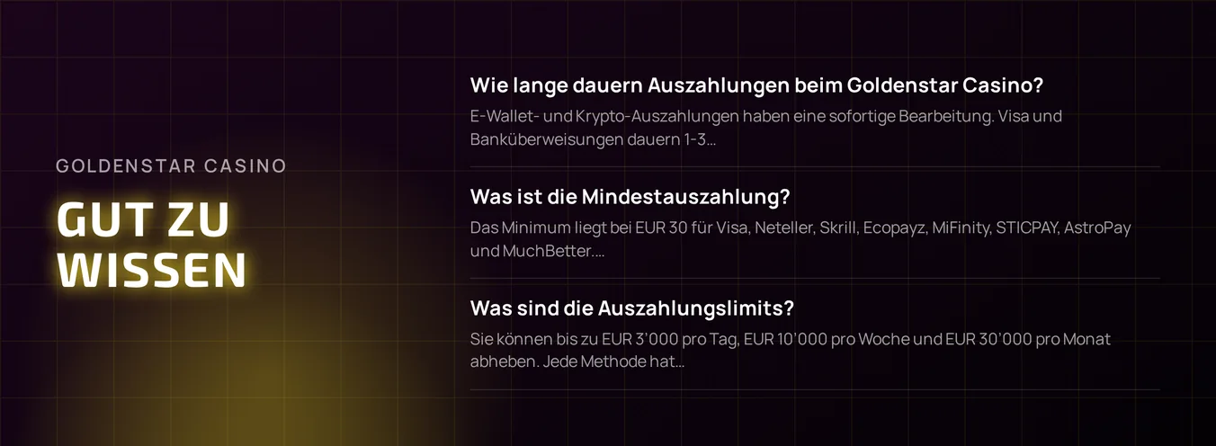 Scanne drei Auszahlungsfragen.